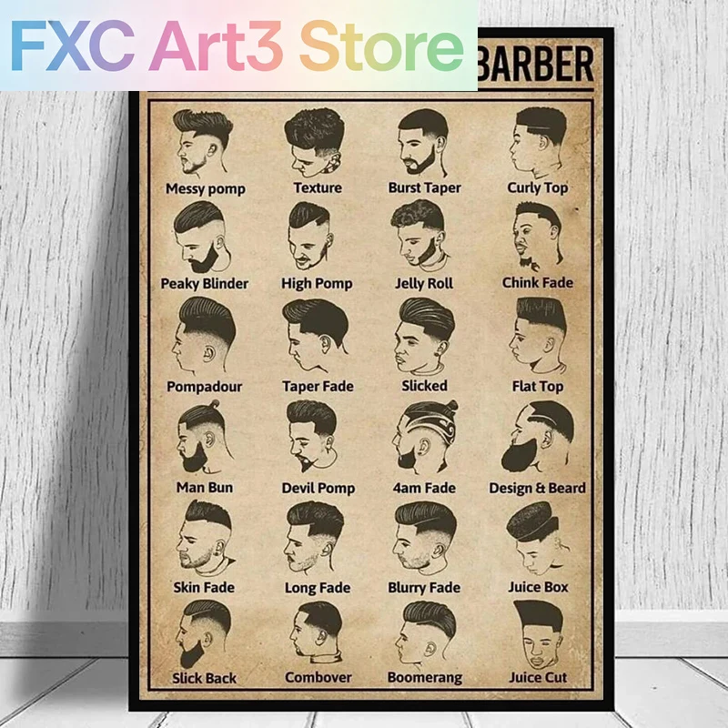Hair Care Barber - Poster e stampa su tela senza