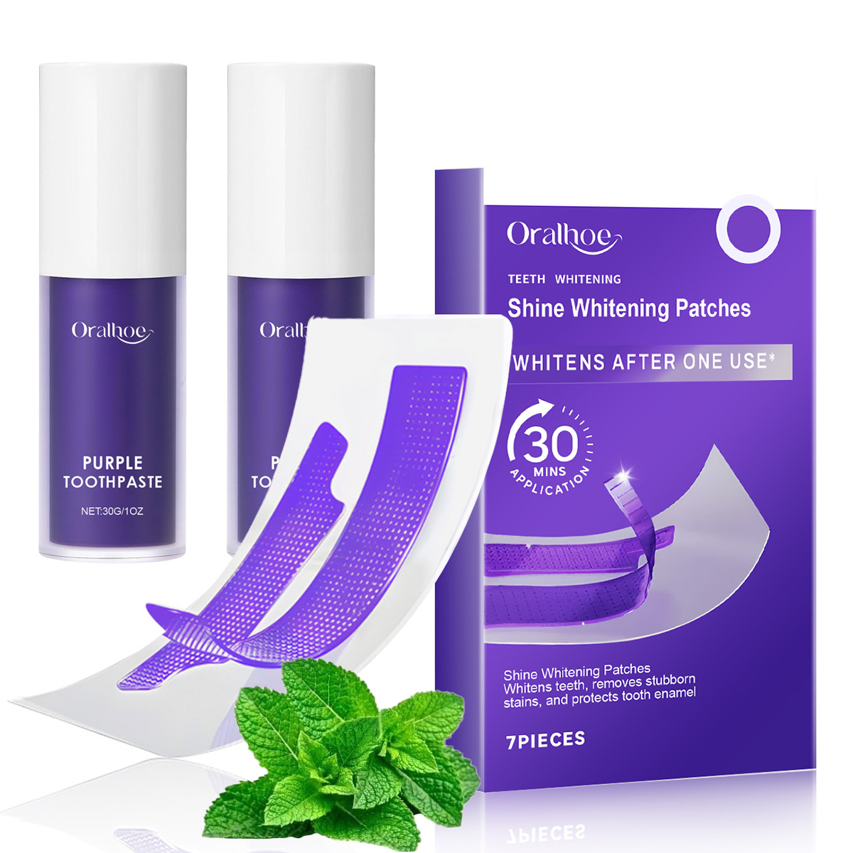 Purple Toning Shampoo - Kit Completo Sbiancante Denti Viola –