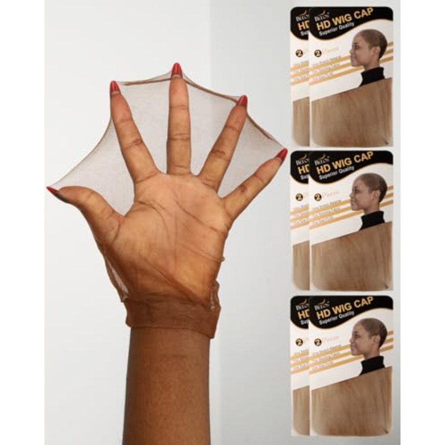 Wig Cap Stocking - Cappuccio per Parrucca HD SKINLIKE Marrone,