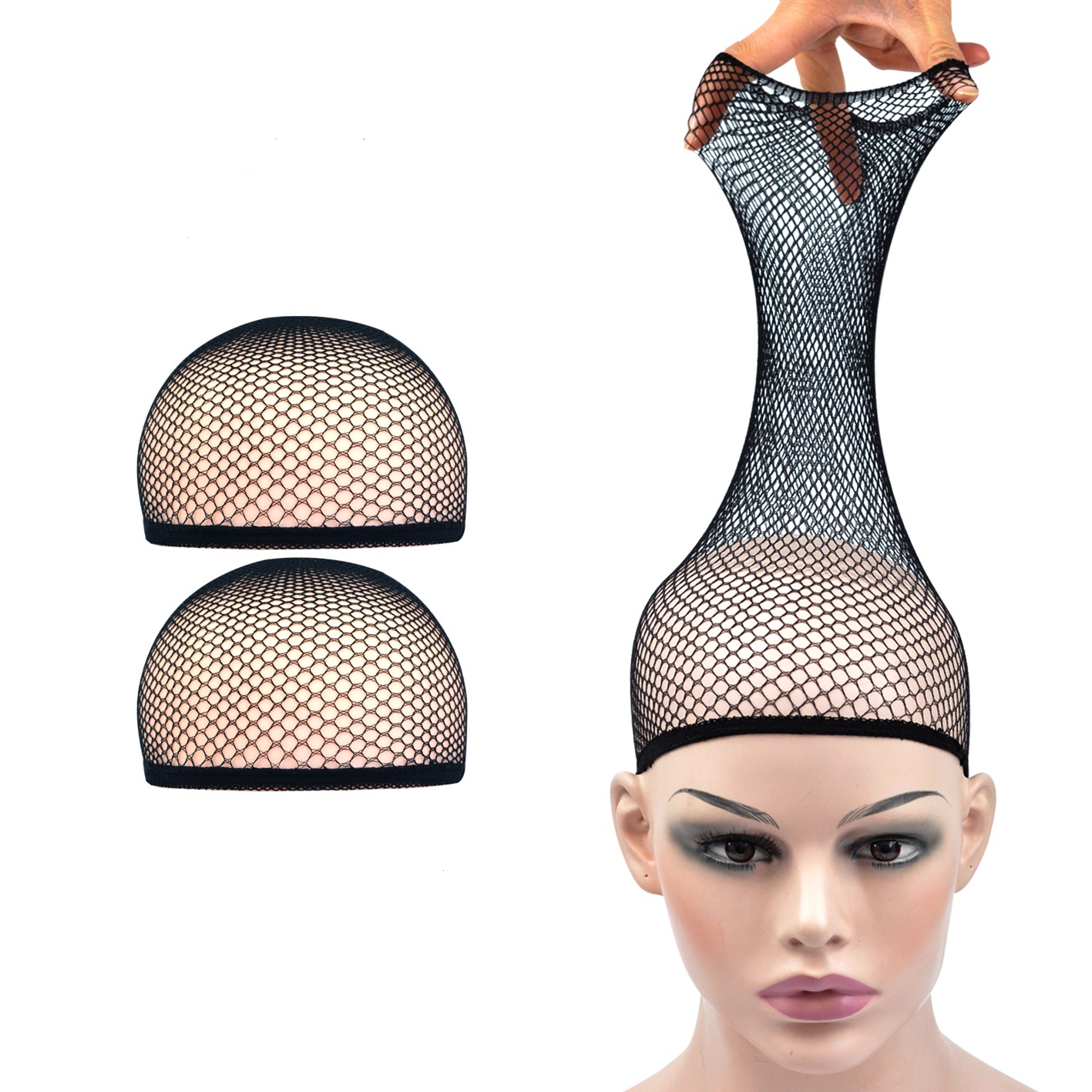 Wig Cap Stocking - 2 pezzi retine per capelli berretto