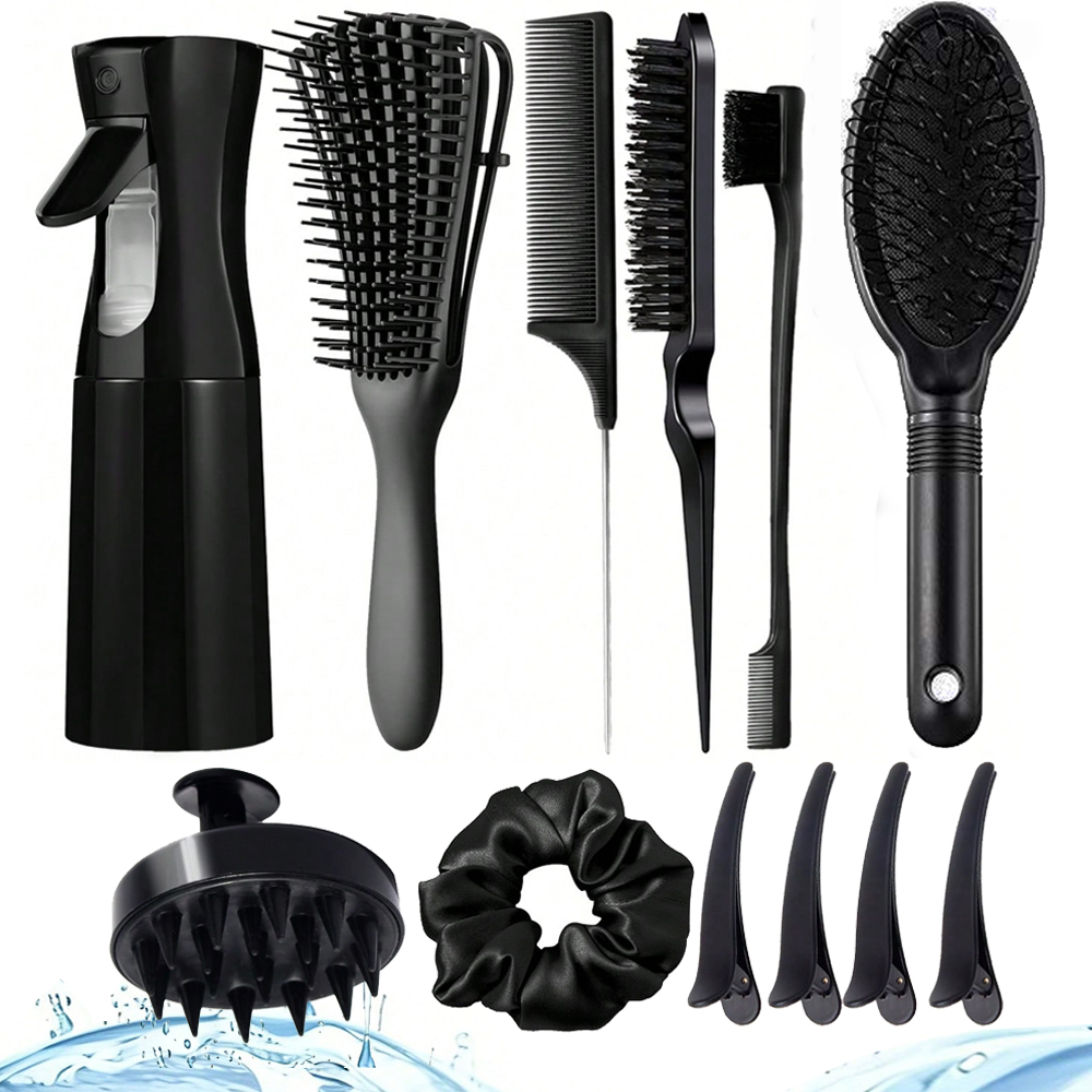 Hair Care For Wavy Hair - Set di spazzole districanti con flacone
